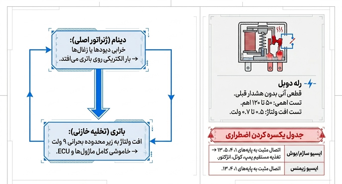 افت فشار سوخت و اختلال در سیستم پاشش