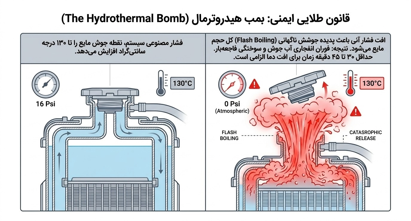 خطرات مرگبار باز کردن درب رادیاتور