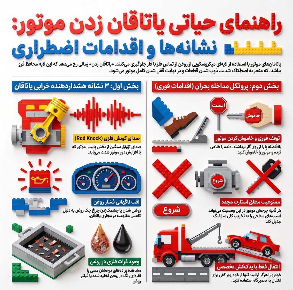 ۵ نشانه خطرناک که می‌گویند موتور ماشین شما در حال یاتاقان زدن است