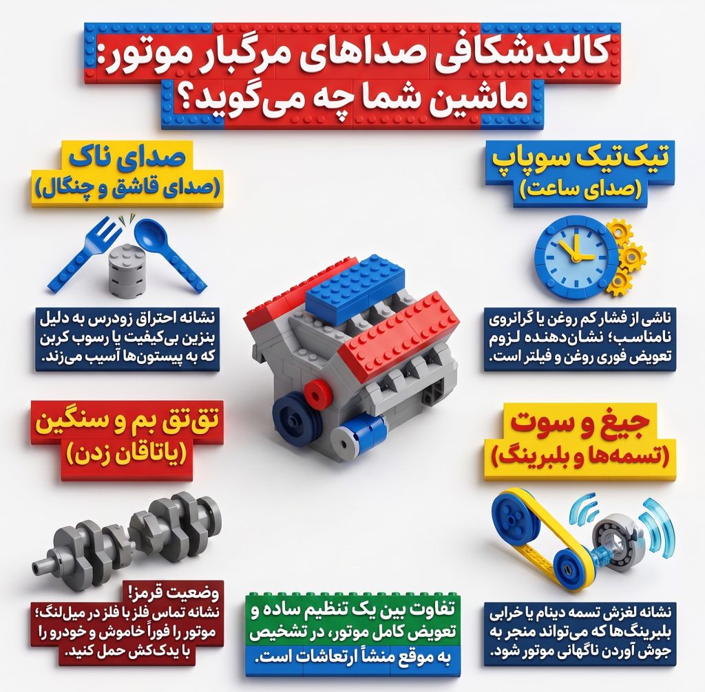 صدای تق‌تق موتور از چیست؟